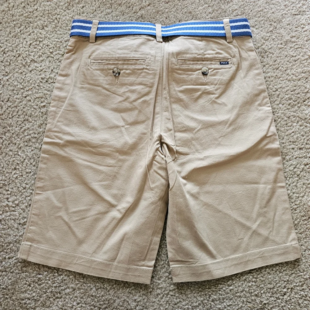 Polo Ralph Lauren Boys Belted Khaki Shorts Size 14